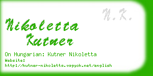 nikoletta kutner business card